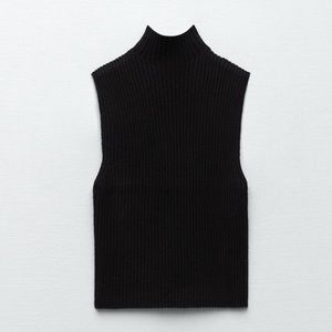 Zara cropped knit sleeveless tank
